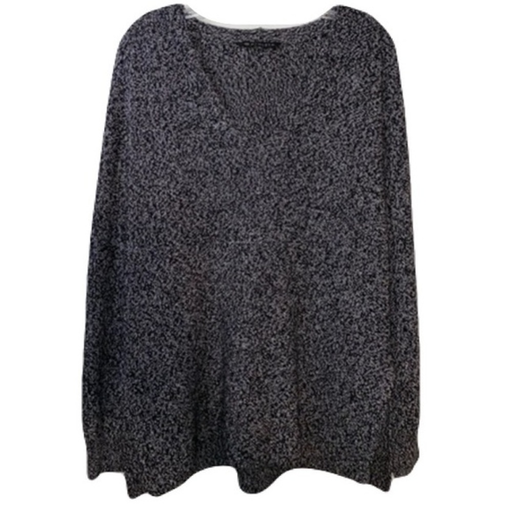 Sale🖤Athleta Oversized Gray Black Knit Cozy Women’s Sweater V neck Medium